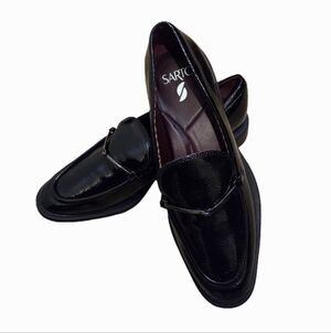 Black Leather Women's Loafers